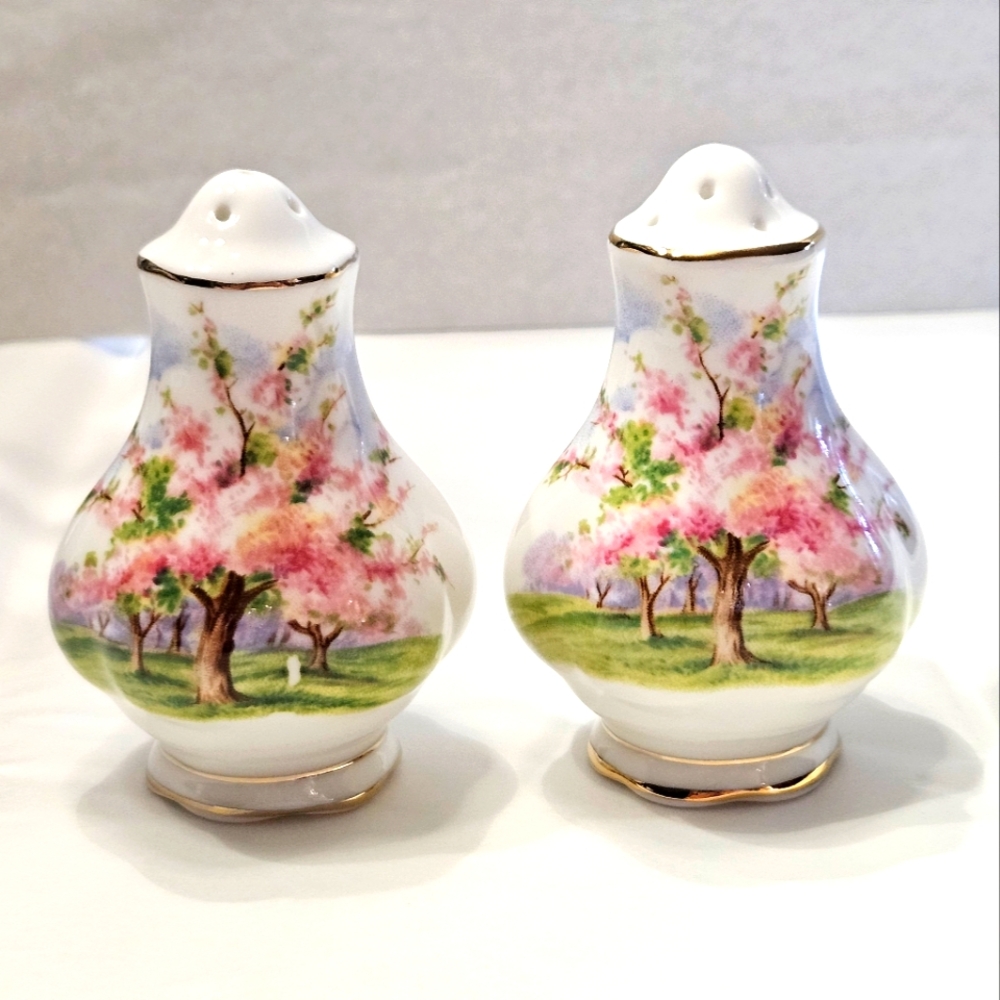"Blossom Time" Salt and Pepper Shakers by Royal Albert.